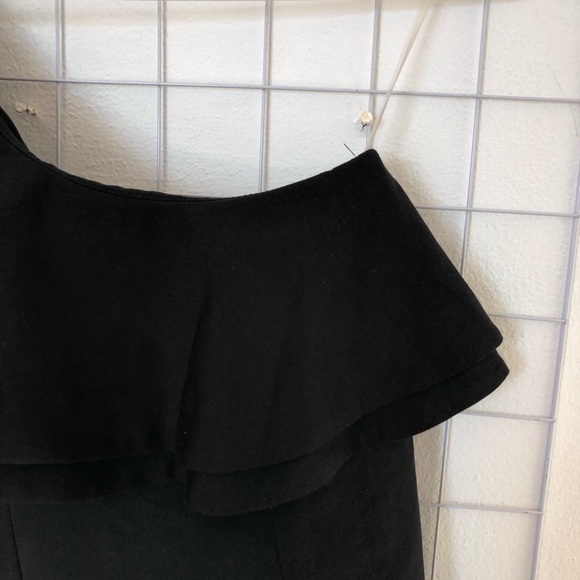 One-Shoulder Cocktail Black Dress - Picture 3 of 3